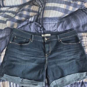 Levi's Dark Wash Mid-Rise Shorts